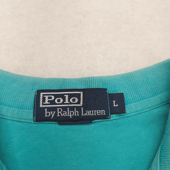 Polo by Ralph Lauren Collared Short Sleeve Polo Shirt Adult Mens Size L Blue - Picture 3 of 9